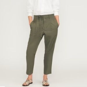 Everlane Ankle-Length Relaxed Fit Pants with Elastic Waistband